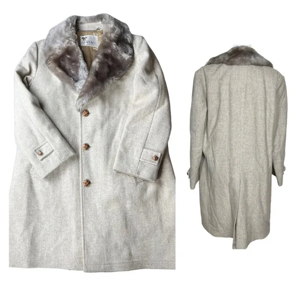 Lakeland Bradford Vintage 1970s Wool Long Coat Size 40